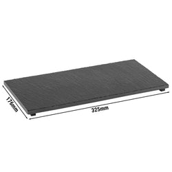 (6 sztuk) Płytka z naturalnego łupka - GN 1/3 - VALO - 325x176mm - z nóżkami - czarna
