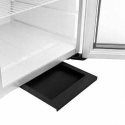 GASTRO - COOL | Chłodziarka minibarowa - 430 mm - 62 litry - z 1 szklanymi drzwiami & oświetleniem LED - srebrna