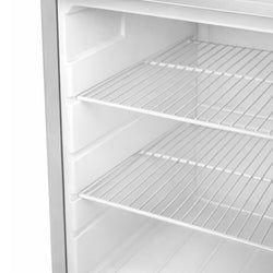 GASTRO - COOL | Chłodziarka minibarowa - 430 mm - 62 litry - z 1 szklanymi drzwiami & oświetleniem LED - srebrna