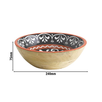 (6 sztuk) Miska - MANGO - drewno - 1,1 litra - Ø 240 mm - Sycylia - Prime Gastro