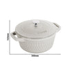 STAUB | LA COCOTTE – Cocotte – Ø 240 mm – żeliwo – biały trufel