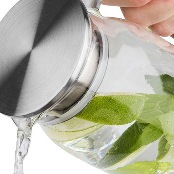 (6 sztuk) Dzbanek na sok/wodę - 1,5 litra - Pokrywka z sitkiem - Prime Gastro