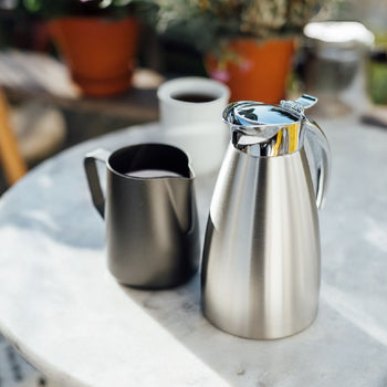 Termos - ADVANCED - stal nierdzewna - 0,6 litra - automatyczny, obsługiwany jedną ręką - Prime Gastro