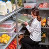 (6 sztuk) CAMBRO | Pokrywki z polipropylenu GN 1/1 – hermetyczne – w kolorze mlecznym