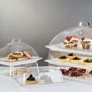 (6 sztuk) GN 1/2 pokrywa - poliwęglan - wysokość: 95 mm - Prime Gastro