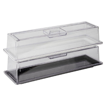 (6 sztuk) GN 2/4 pokrywa - poliwęglan - wysokość: 105 mm - Prime Gastro