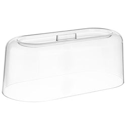 Pokrywa do przechowywania żywności - tworzywo SAN - 260 x 120 mm - wysokość: 100 mm - owalna