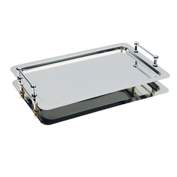 (6 sztuk) Taca systemowa - stal nierdzewna - GN 1/1 - wysokość: 70 mm - z uchwytami