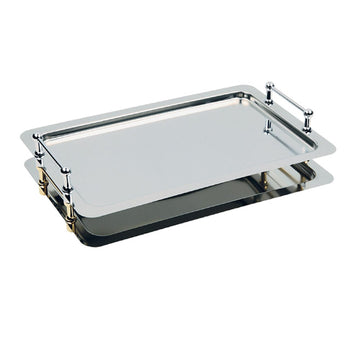 (6 sztuk) Taca systemowa - stal nierdzewna - GN 1/1 - wysokość: 70 mm - z uchwytami - Prime Gastro