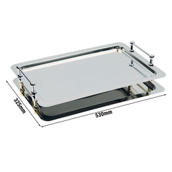 (6 sztuk) System tac - stal nierdzewna - GN 1/1 - wysokość: 65 mm - z uchwytami