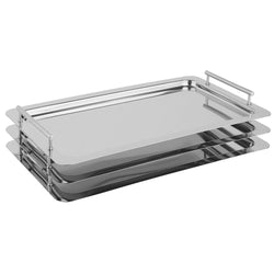 (6 sztuk) System tac - stal nierdzewna - GN 1/1 - wysokość: 48 mm - z uchwytami