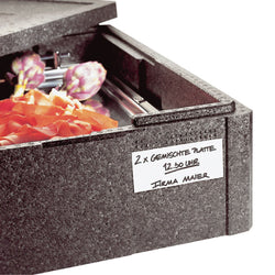(6 sztuk) Taca systemowa - stal nierdzewna - GN 1/1 - wysokość: 55 mm - z uchwytami