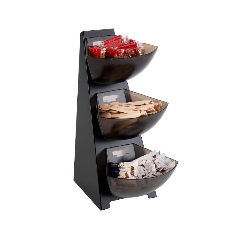 Multi Rack - 3 - poziomowy - tworzywo sztuczne - 3x 1 litr - czarny