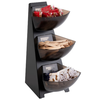 Multi Rack - 3-poziomowy - tworzywo sztuczne - 3x 1 litr - czarny - Prime Gastro