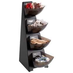Multi Rack - 4 - poziomowy - tworzywo sztuczne - 4x 1 litr - czarny
