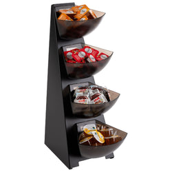 Multi Rack - 4 - poziomowy - tworzywo sztuczne - 4x 1 litr - czarny