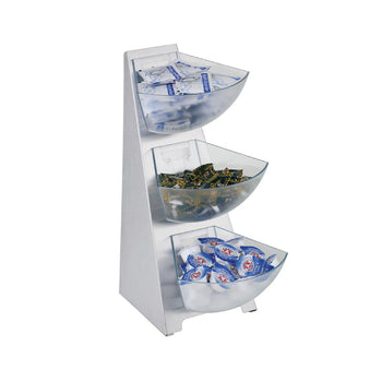 Multi Rack - 3-poziomowy - tworzywo sztuczne - 3x 1 litr - srebrny - Prime Gastro