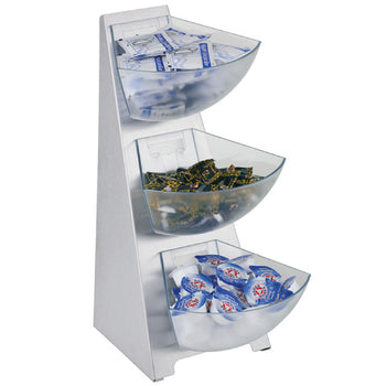 Multi Rack - 3-poziomowy - tworzywo sztuczne - 3x 1 litr - srebrny - Prime Gastro