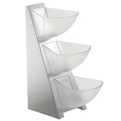 Multi Rack - 3 - poziomowy - tworzywo sztuczne - 3x 1 litr - srebrny