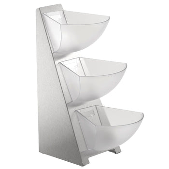 Multi Rack - 3-poziomowy - tworzywo sztuczne - 3x 1 litr - srebrny - Prime Gastro