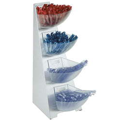 Multi Rack - 4 - poziomowy - tworzywo sztuczne - 4x 1 litr - srebrny