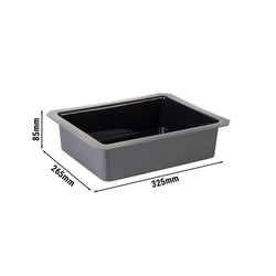 (6 sztuk) Pojemniki GN 1/2 wkładka - SUPERBOX - polistyren - wysokość: 85 mm