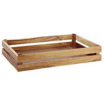 Pudełko drewniane - SUPERBOX - wysokość: 105 mm - odpowiednie do GN 1/1 - Prime Gastro