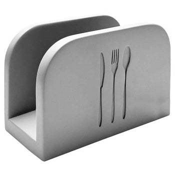 (6 sztuk) Serwetniki - ELEMENT - beton - na ok. 50 serwetek - z podstawą chroniącą meble przed zarysowaniem - Prime Gastro