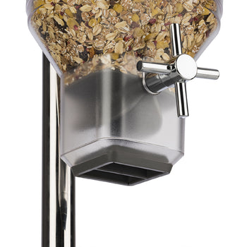 Dozownik płatków śniadaniowych - FRESH+EASY - 1 plastikowy pojemnik - 4,5 litra - stojak ze stali nierdzewnej - Prime Gastro