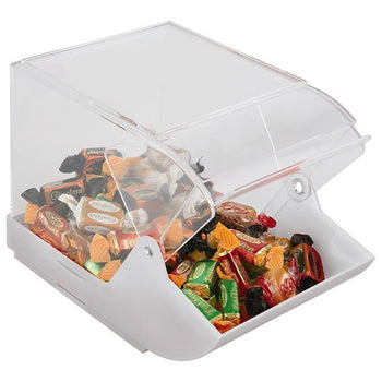 (6 sztuk) Pojemnik uniwersalny - z przednią pokrywą - 230x145mm - Biały - Prime Gastro