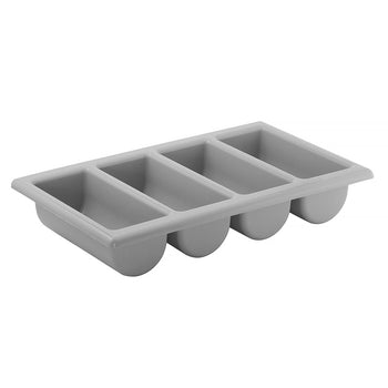 (6 sztuk) Pojemnik na sztućce GN 1/1 - 530x325mm - polipropylen - 4 przegródki - Prime Gastro