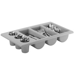 (6 sztuk) Pojemnik na sztućce GN 1/1 - 530x325mm - polipropylen - 6 przegródek