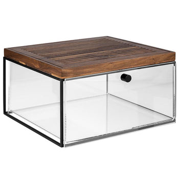 Zestaw szuflad - zestaw 3-częściowy - składający się z metalowej podstawy, szuflady akrylowej i deski do krojenia - Prime Gastro