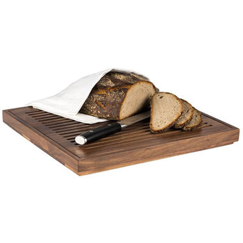 Deska do krojenia chleba - GN 2/3 - drewno orzechowe - wyjmowana tacka na okruchy - Prime Gastro