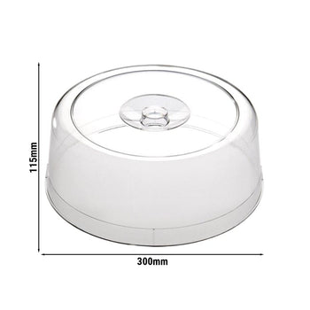 Pokrywa do zachowania świeżości - polistyren - Ø 300 mm - wysokość: 115 mm - okrągła - Prime Gastro