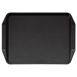 (24 sztuki) CAMBRO | Taca do fast foodów – prostokątna – 430 x 300 mm – wysoki profil z uchwytami – czarna
