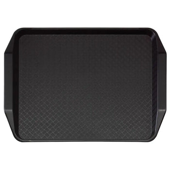(24 sztuki) CAMBRO | Taca do fast foodów – prostokątna – 430 x 300 mm – wysoki profil z uchwytami – czarna - Prime Gastro