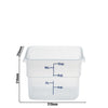 (6 sztuk) CAMBRO | CAMSQUARES® – pojemniki – 11,4 litra – przezroczyste