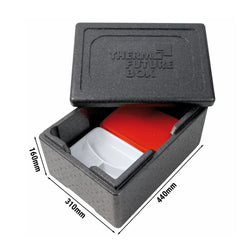 (6 sztuk) THERMO FUTURE BOX | pojemnik termiczny MENU M – 9 litrów – czarny