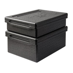 (8 sztuk) THERMO FUTURE BOX | Pojemnik termiczny TAKE AWAY Dinner – 10 litrów – czarny