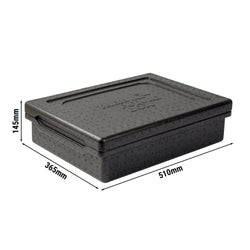 (8 sztuk) THERMO FUTURE BOX | Pojemnik termiczny TAKE AWAY – 10 litrów – czarny
