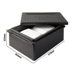 (5 sztuk) THERMO FUTURE BOX | Pojemnik termiczny TAKE AWAY – 20 litrów – czarny