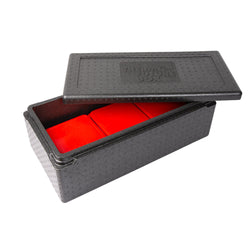 (3 sztuki) THERMO FUTURE BOX | pojemnik termiczny MENU 3 PLUS – 23 litry – czarny