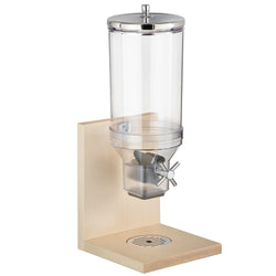 Dozownik do płatków śniadaniowych - BRIDGE - plastikowy pojemnik - 4,5 litra - drewniana podstawa