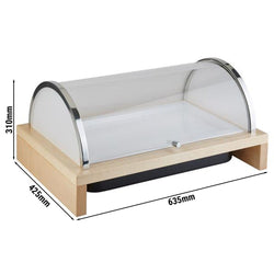 Chłodziarka - BRIDGE - 635x425mm - zawiera ramę, plastikowy pojemnik, tacę z melaminy, wkład chłodzący i pokrywę typu roll - top