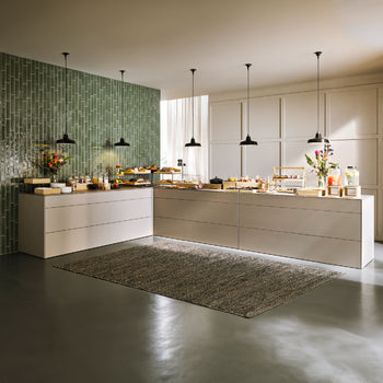 Etagère - VALO - 2-poziomowy - Kątowy - Drewno dębowe - Wysokość: 445 mm - Prime Gastro