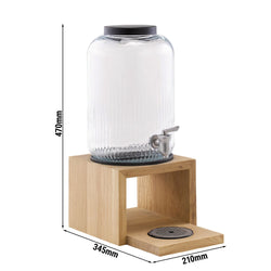 Dozownik napojów - VALO - zestaw 2 - częściowy - szklany pojemnik z kranikiem - 7 litrów - wraz z podstawą