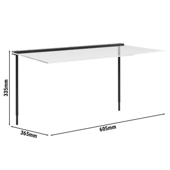 Ochrona higieniczna - VALO - 605x365mm - odpowiednia dla 14030 - Czarna - Prime Gastro