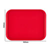 (12 pieces) CAMBRO | Fast Food Tray – Rectangular – High-Profile Rim – Red – 460×360 mm