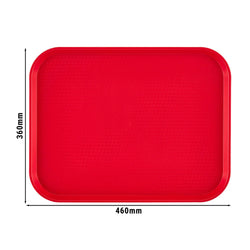 (12 szt.) CAMBRO | Taca do fast foodów - prostokątna - 360x460mm - wysoki profil - czerwona